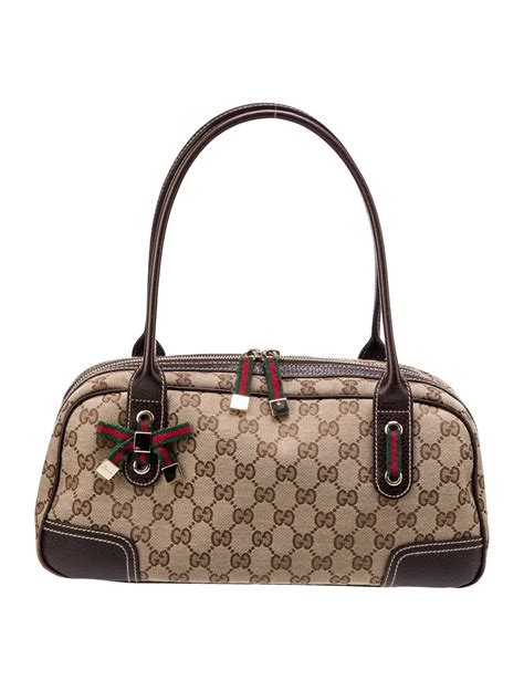 gucci princy boston bag|GUCCI Canvas Monogram Web Princy Boston Black.